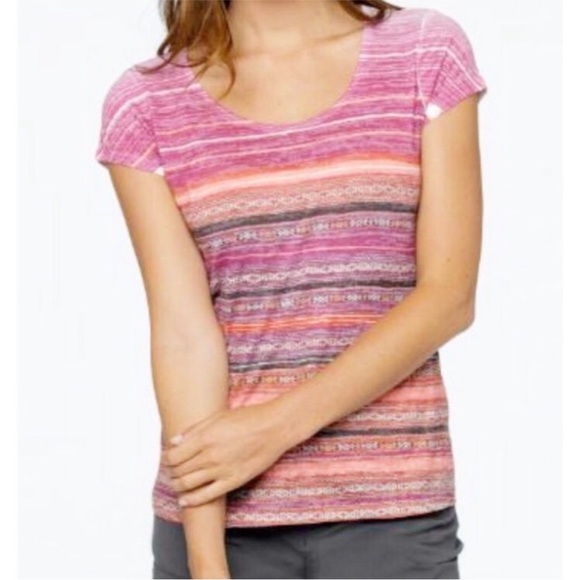 PRANA | Burnout Tee | Magenta Ombré | Women’s Small - Picture 1 of 9